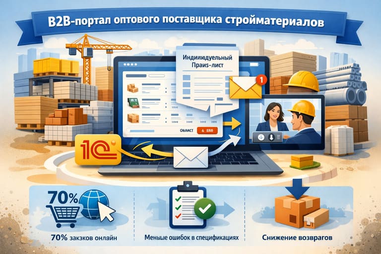B2B-портал оптового поставщика стройматериалов