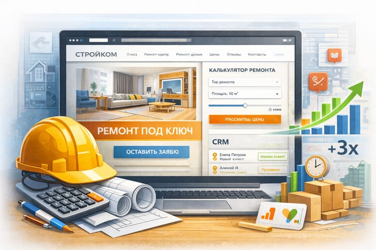 Сайт ремонтной строительной компании