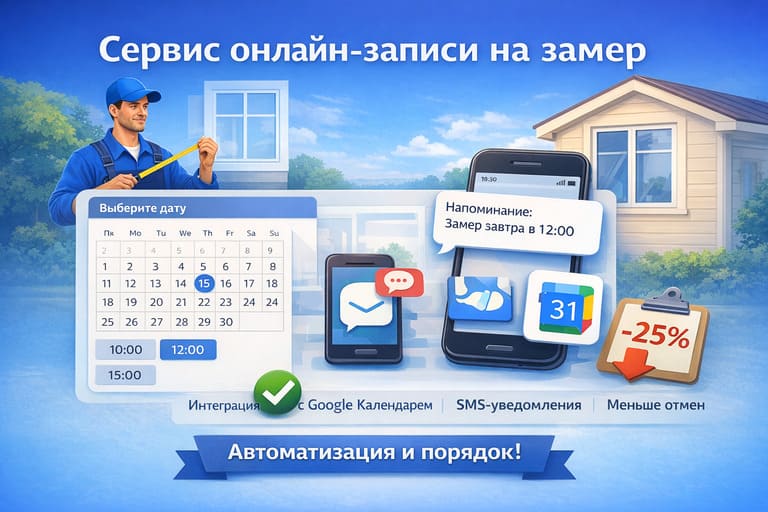 Сервис онлайн-записи на замер