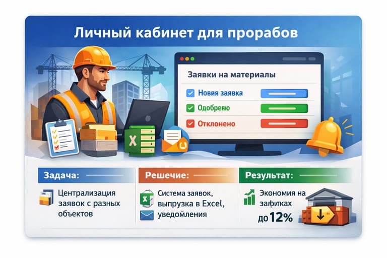 Личный кабинет для прорабов